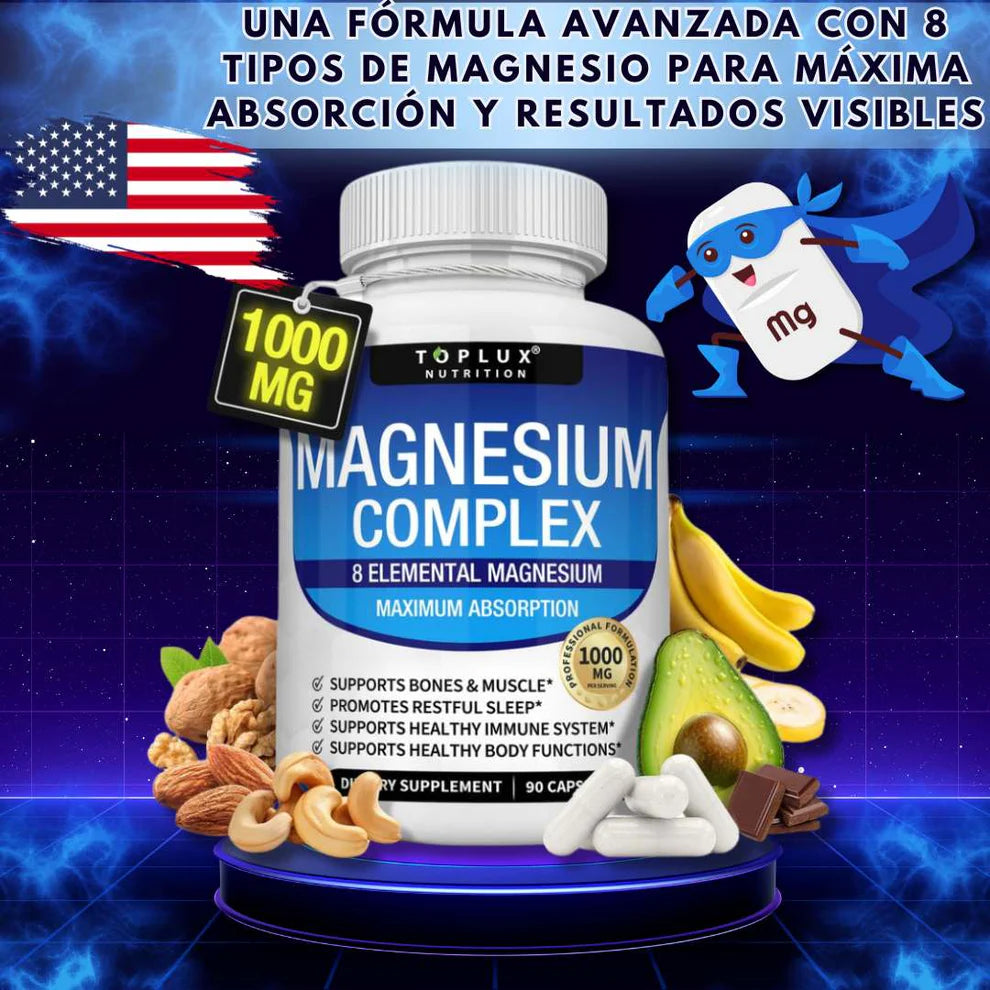 Magnesium Complex™ 1000 mg – 90 cápsulas | Energía, Descanso y Recuperación 💊